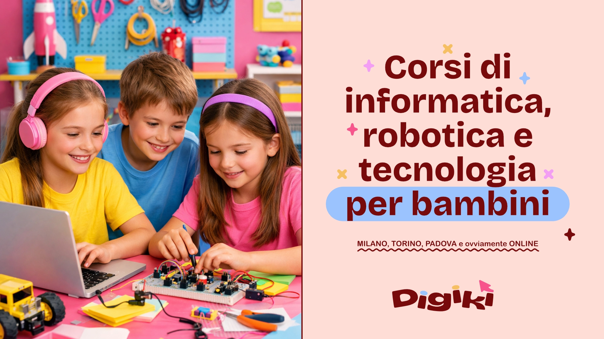 Campagna corsi di informatica, robotica e tecnologia per bambini