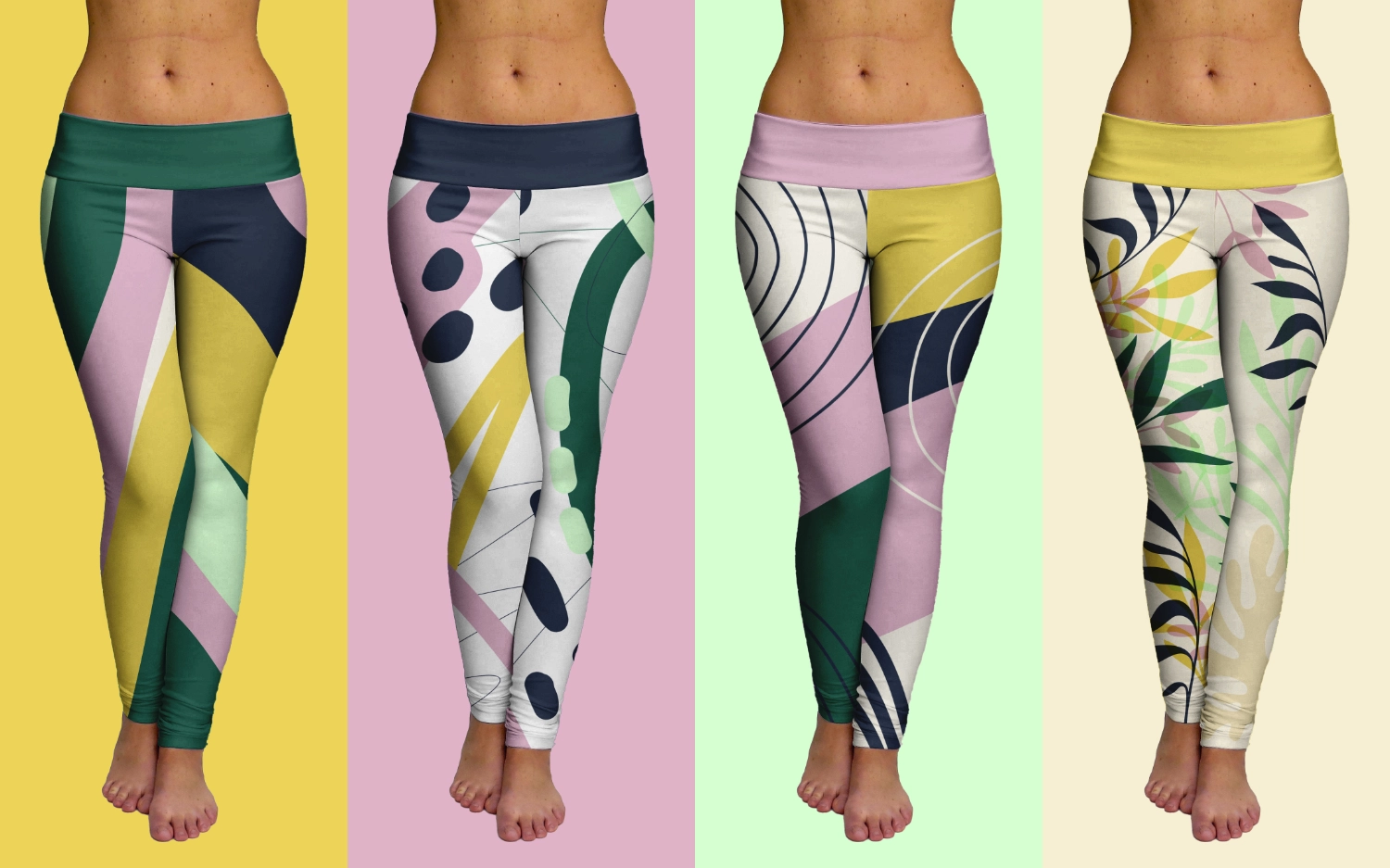 La linea di leggings, quattro fantasie