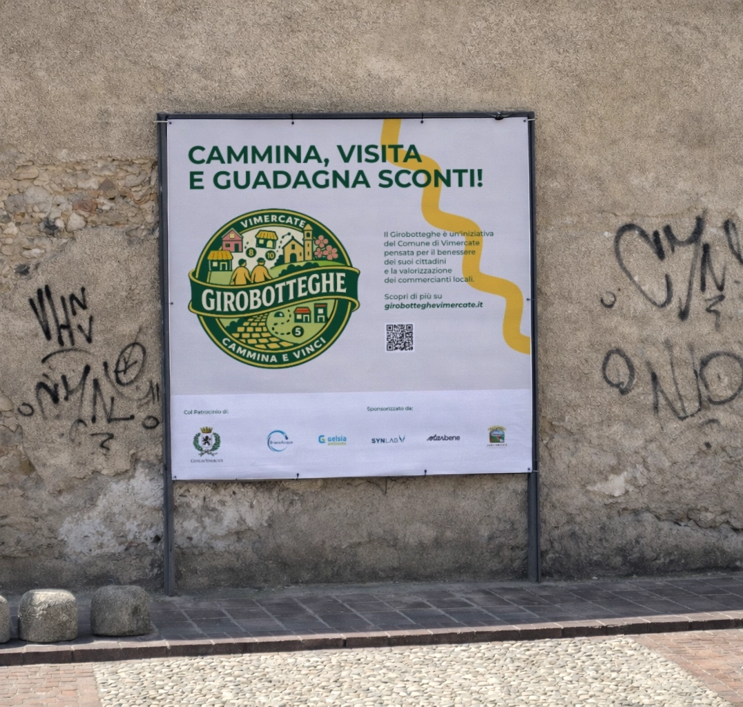 Affissione in centro a Vimercate