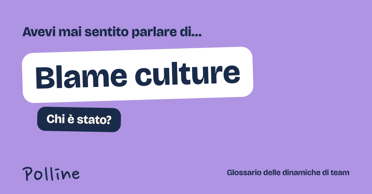 L'immagine che comparirà nel post su Blame culture