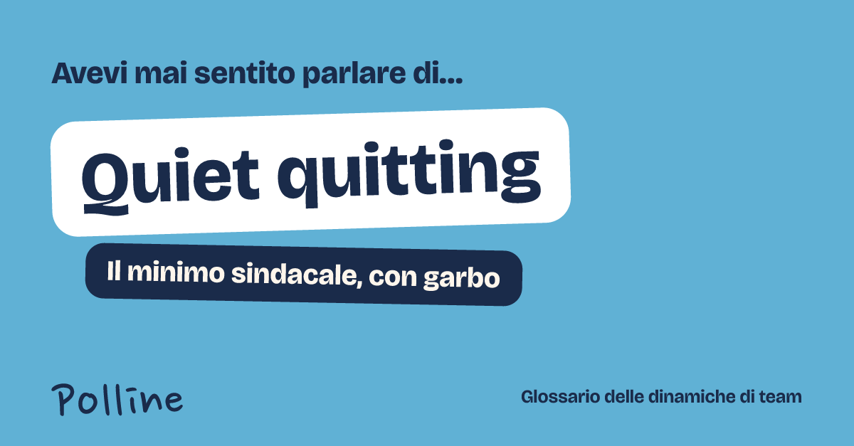 L'immagine che comparirà nel post su Quiet quitting