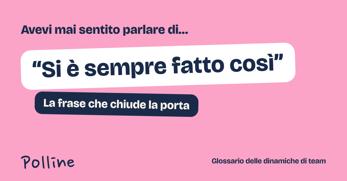 L'immagine che comparirà nel post su “Si è sempre fatto così”